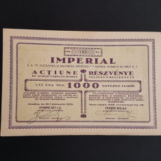Actiune 1928 Imperial Oradea / Paprika / Cultivarea ardeiului / actiuni / titlu