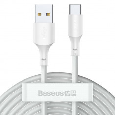 Cablu USB Baseus 2x - încărcare Rapidă USB Tip C Putere Livrare Încărcare Rapidă 40 W 5 A 1,5 M Alb (TZCATZJ-02)