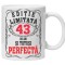 Cana alba personalizata &quot;editie limitata - perfecta&quot;, 43 ani, INOVATIX&reg;. 330ml
