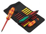 Set de şurubelniţe izolate de 1kVAC &icirc;n etui, 17 bucăţi