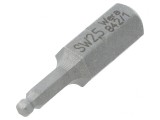 Capăt șurubelniță imbus sferic HEX 2.5mm 25mm