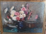 Tablou Valentin Donici (1964) &ndash; Natură statică cu flori, ulei pe p&acirc;nză