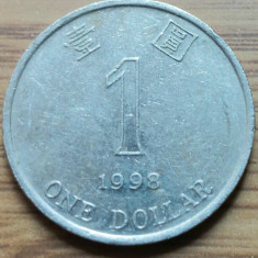 Moneda Hong Kong 1 Dollar 1998