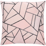 Fata de Perna Decorativa, design abstract, dimensiune 40x40, negru/roz, Springos
