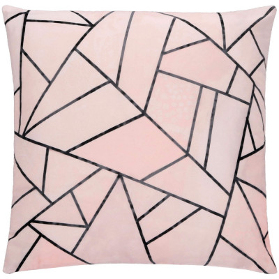 Fata de Perna Decorativa, design abstract, dimensiune 40x40, negru/roz foto