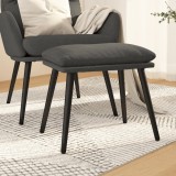 Taburet, gri &icirc;nchis, 45x29,5x35 cm, material textil