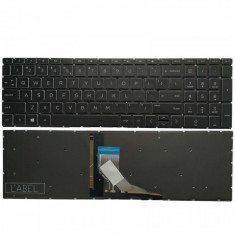 Tastatura Laptop, HP, Envy X360 15-CN, 15M-CN, TPN-W134, iluminata, neagra, layout US