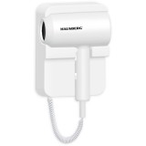 Uscator de par cu montaj pe perete HB-260AB, 2 trepte de viteza, 1 setare temperatura, Protectie supraincalzire, Accesorii incluse, 1200 W, Alb