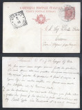 Italy 1910 Old postcard postal stationery Genova to Visone D.498