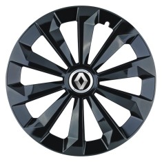 Set 4 Capace Roti 14 inchi (R14) Fame Negru, Compatibile Cu Renault