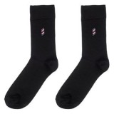 Sosete Masculine Negre cu Broderie de Lux - 2 Perechi, CMCLASS