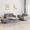 VidaXL Set de canapele cu perne, 3 piese, gri taupe, textil 3201599