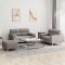 vidaXL Set de canapele cu perne, 3 piese, gri taupe, textil 3201599