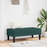 VidaXL Bancă, verde &icirc;nchis, 113x57x39 cm, textil