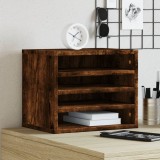 Cumpara ieftin Organizator birou, stejar fumuriu, 36x26x29,5 cm lemn prelucrat