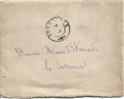 A3208N Plic circulație timpurie Dobrogea, 1889, Constanța, cu scrisoare foto