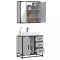 Gossi set mobilier de baie, 2 piese, gri sonoma, lemn prelucrat