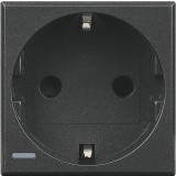 Priza schuko Axolute Bticino 2M iluminabila antracit HS4141