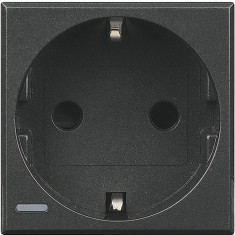 Priza schuko Axolute Bticino 2M iluminabila antracit HS4141