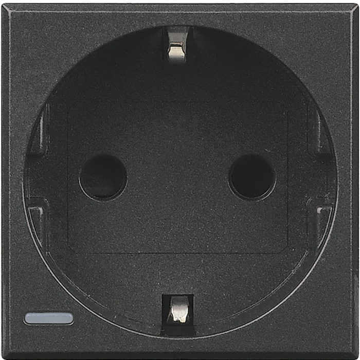 Priza schuko Axolute Bticino 2M iluminabila antracit HS4141