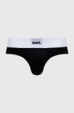 Kust. slip din bumbac culoarea negru