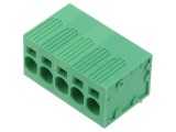 Conector regletă de conexiuni pentru PCB 40A 600V verde