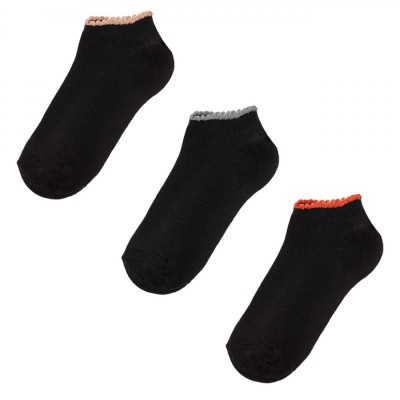 șosete Damă, 3 Perechi, Multicolor, Fir Lurex, Negro, Fucsia, Ecru foto