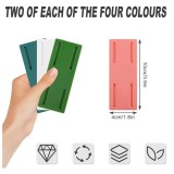 Set 8 suporturi autoadezive, multicolor, 10x8x2cm