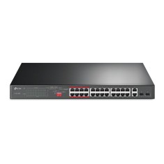 Switch TP-Link, 24-Port 10/100Mbps + 2-Port Gigabit Unmanaged PoE+, 2&Atilde;&mdash; combo Gigabit SFP &quot;TL-SL1226P&quot; (timbru verde 2 lei)