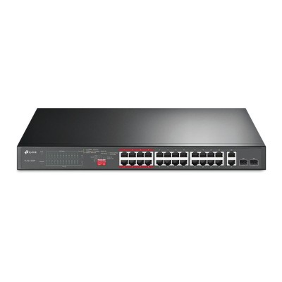 Switch TP-Link, 24-Port 10/100Mbps + 2-Port Gigabit Unmanaged PoE+, 2&amp;Atilde;&amp;mdash; combo Gigabit SFP &amp;quot;TL-SL1226P&amp;quot; (timbru verde 2 lei) foto