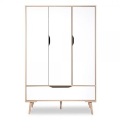 Dulap copii Klups SOFIE Natur-Alb 3 Segmente GreatGoods Plaything foto