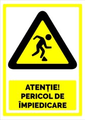 Indicator atentie pericol de impiedicare foto