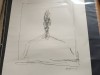 ALBERTO GIACOMETTI, LITOGRAFIE ALB-NEGRU ORIGINALA SERIA &quot;PORTET/ BUST&quot; SEMNATA IN PLACA, STAMPILATA PE VERSO DE EDITOR