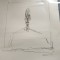 ALBERTO GIACOMETTI, LITOGRAFIE ALB-NEGRU ORIGINALA SERIA &quot;PORTET/ BUST&quot; SEMNATA IN PLACA, STAMPILATA PE VERSO DE EDITOR