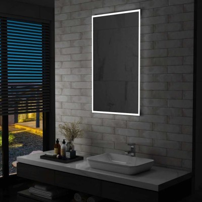 vidaXL Oglindă cu LED de perete de baie, 60 x 100 cm 144719 foto