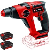 Einhell TE-HD 18/12 Li PXC + Twinpack - Rotopercutor SDS-Plus 1.3 J + Set 2 acumulatori Li-Ion 18 V 4 Ah