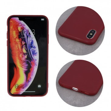 HUSA SILICON MATT APPLE IPHONE XS MAX BURGUNDY foto