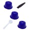 Set 3 Capsule cafea, reutilizabila, reincarcabila, compatibil Dolce Gusto, albastru inchis, cu periuta si