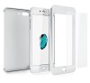 Husa MyStyle Fullbody Silver pentru Apple iPhone 7 acoperire completa 360 grade cu folie de sticla gratis