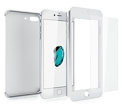 Husa MyStyle Fullbody Silver pentru Apple iPhone 7 acoperire completa 360 grade cu folie de sticla gratis foto