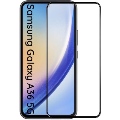 Folie de protectie din sticla securizata pentru Samsung A36 5G / A56 5G 5D, Full Glue, Neagra foto