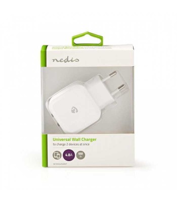 Alimentator 110-240V - USB x2 iesiri 4.2A alb NEDIS foto