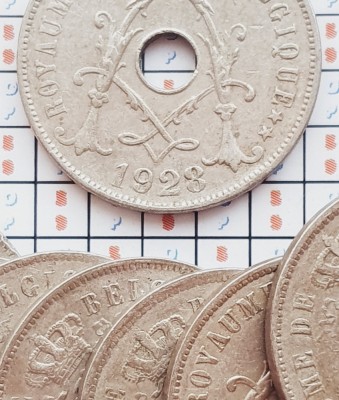 1216 Belgia 25 centimes 1928 Albert I (French text) km 68 foto