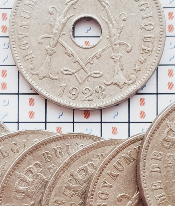 1216 Belgia 25 centimes 1928 Albert I (French text) km 68