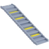 PawHut Scara Pliabila pentru Caini, 10 Trepte Antiderapante, Capacitate 68kg, Gri, pentru Masina si Pat, Transport Animale