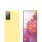 Husa silicon antisoc cu microfibra in interior Samsung Galaxy S20 FE , Galben