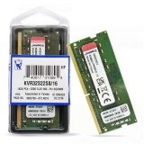 Memorie Ram Laptop Kingston 16GB, DDR4, 3200Mhz, 1Rx8, KVR32S22S8/16, PC4-25600, CL22, 1.2V, Non-ECC, SODIMM, 260 pini