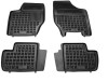 Set covorase auto din cauciuc Peugeot 308 (4_) 09.2007-04.2011 / 04.2011-12.2013; negre, cu decupaj pentru stingator, 4 bucati
