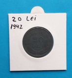 Moneda frumoasa din Regatul Romaniei 20 Lei 1942 - in stare foarte buna