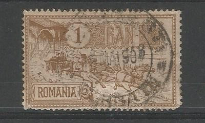 No(02) timbre- Romania1903 Inaugurarea Palatului PTT-&amp;quot;Caisorii&amp;quot; val de 1 BAN foto